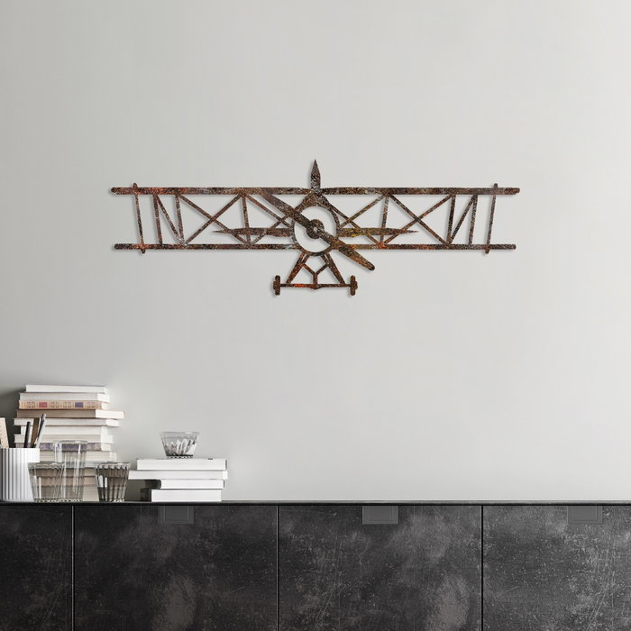 Wallity Rusty Airplane Escultura de pared